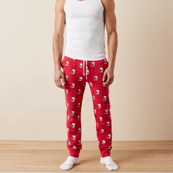 American Eagle Ae Snoopy Valentines Day Sweatpants Mens Size Large New! Peanuts